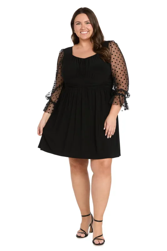 Sweetheart Swiss Dot Dress - Plus made by R&M Richards