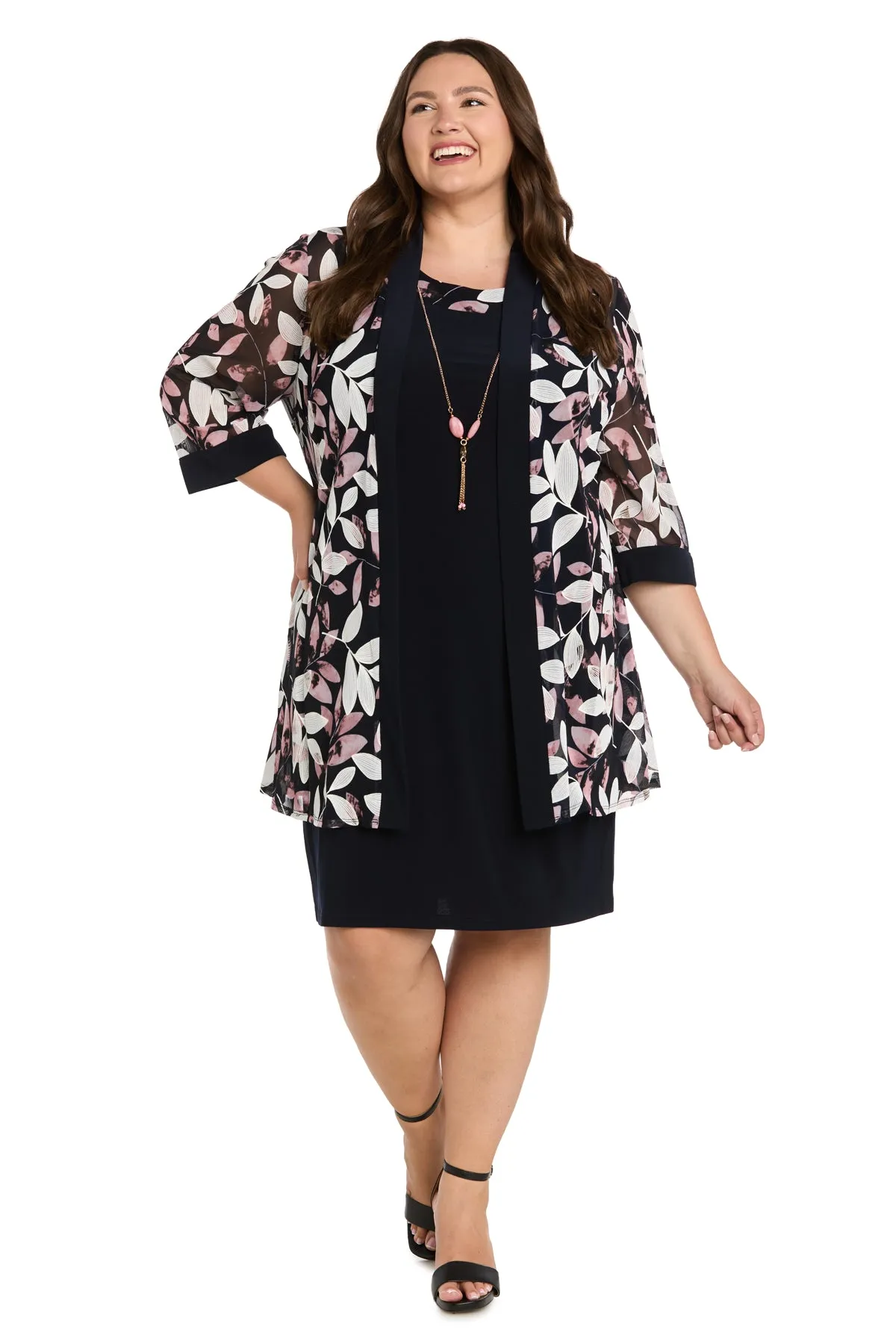 Puff Print Power Mesh and Ity Swing Jacket Dress - Plus sold by R&M Richards