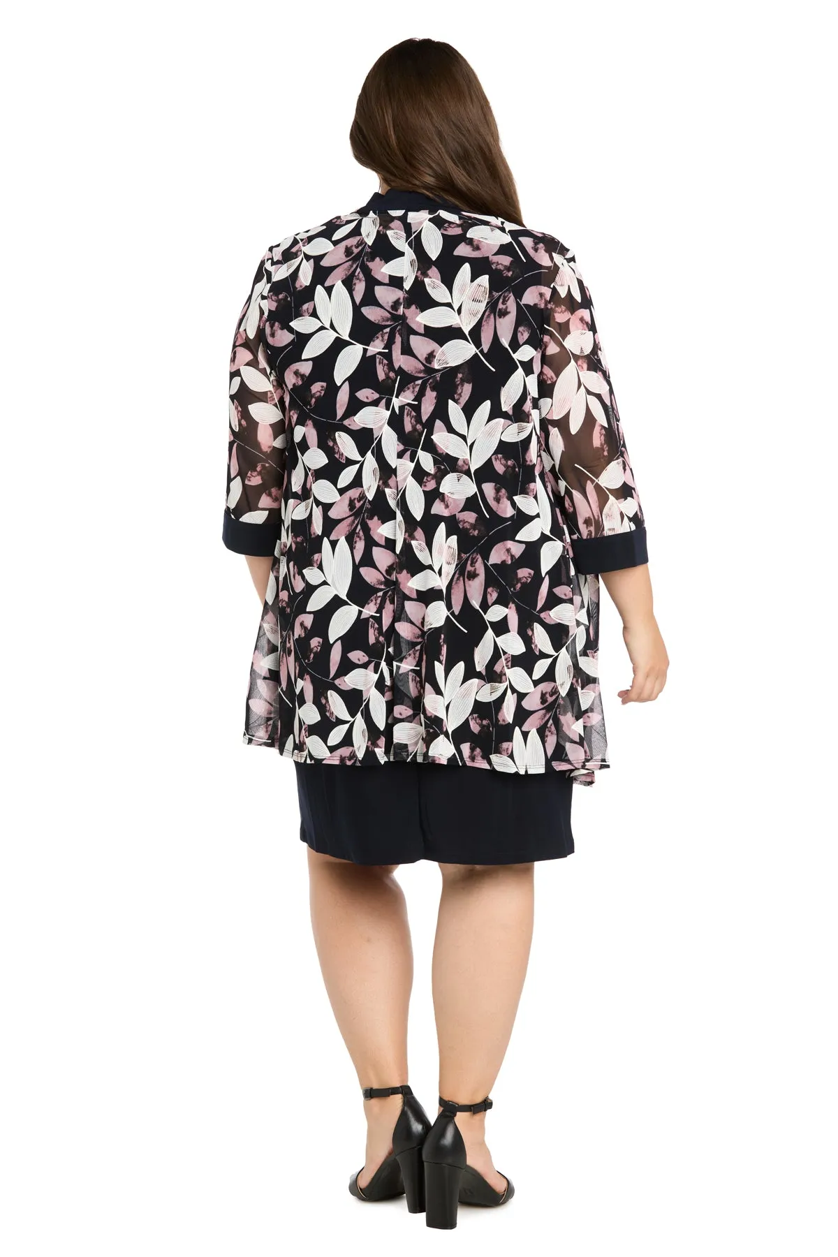 Puff Print Power Mesh and Ity Swing Jacket Dress - Plus sold by R&M Richards product image thumbnail 2