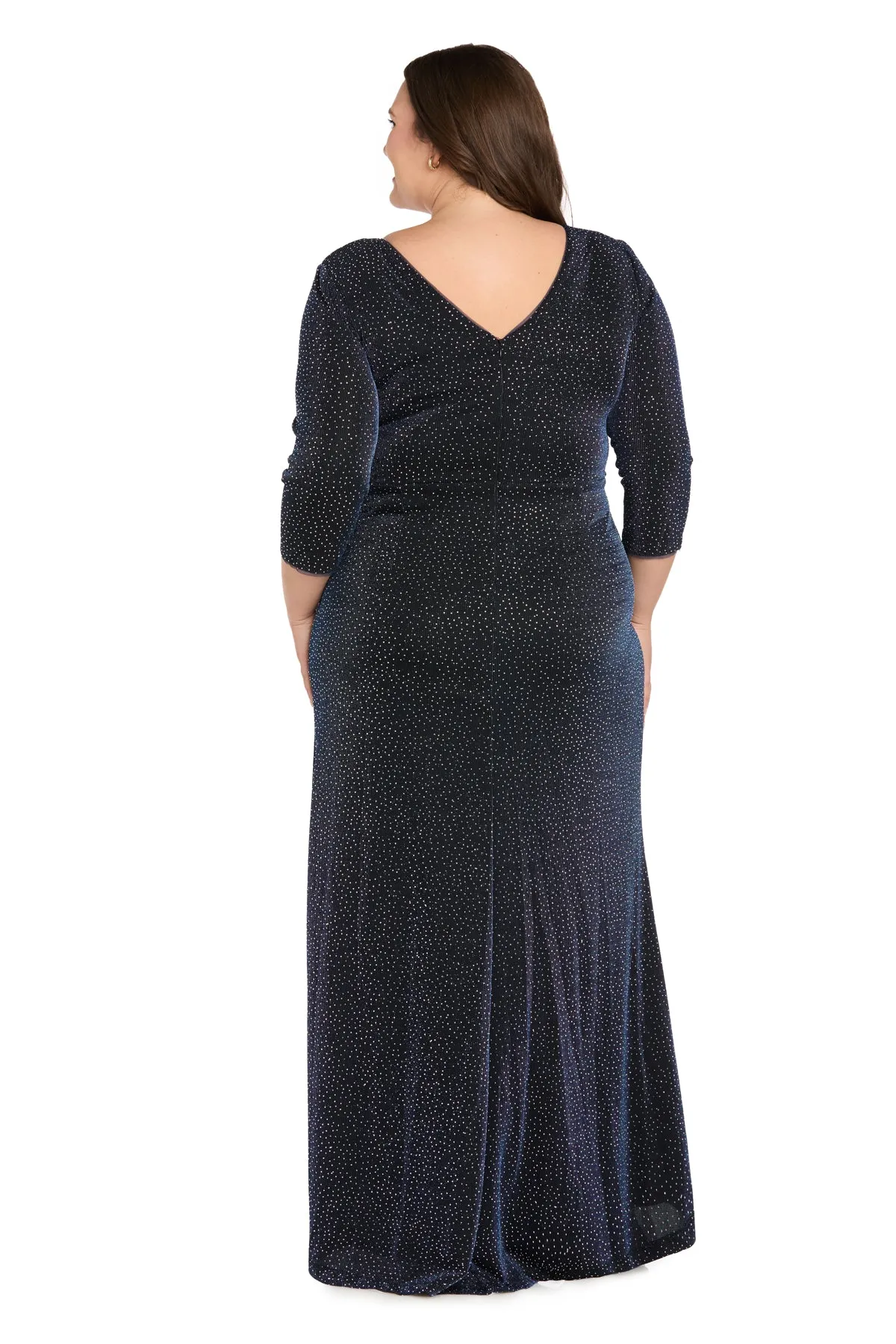Metallic Knit Twist Front Maxi Dress - Plus sold by R&M Richards product image thumbnail 2