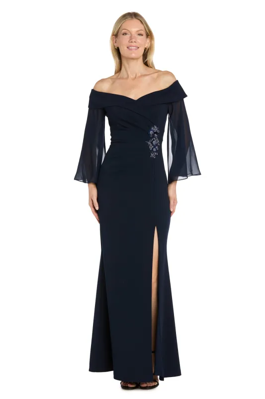 Off-the-Shoulder Embellished Gown made by R&M Richards