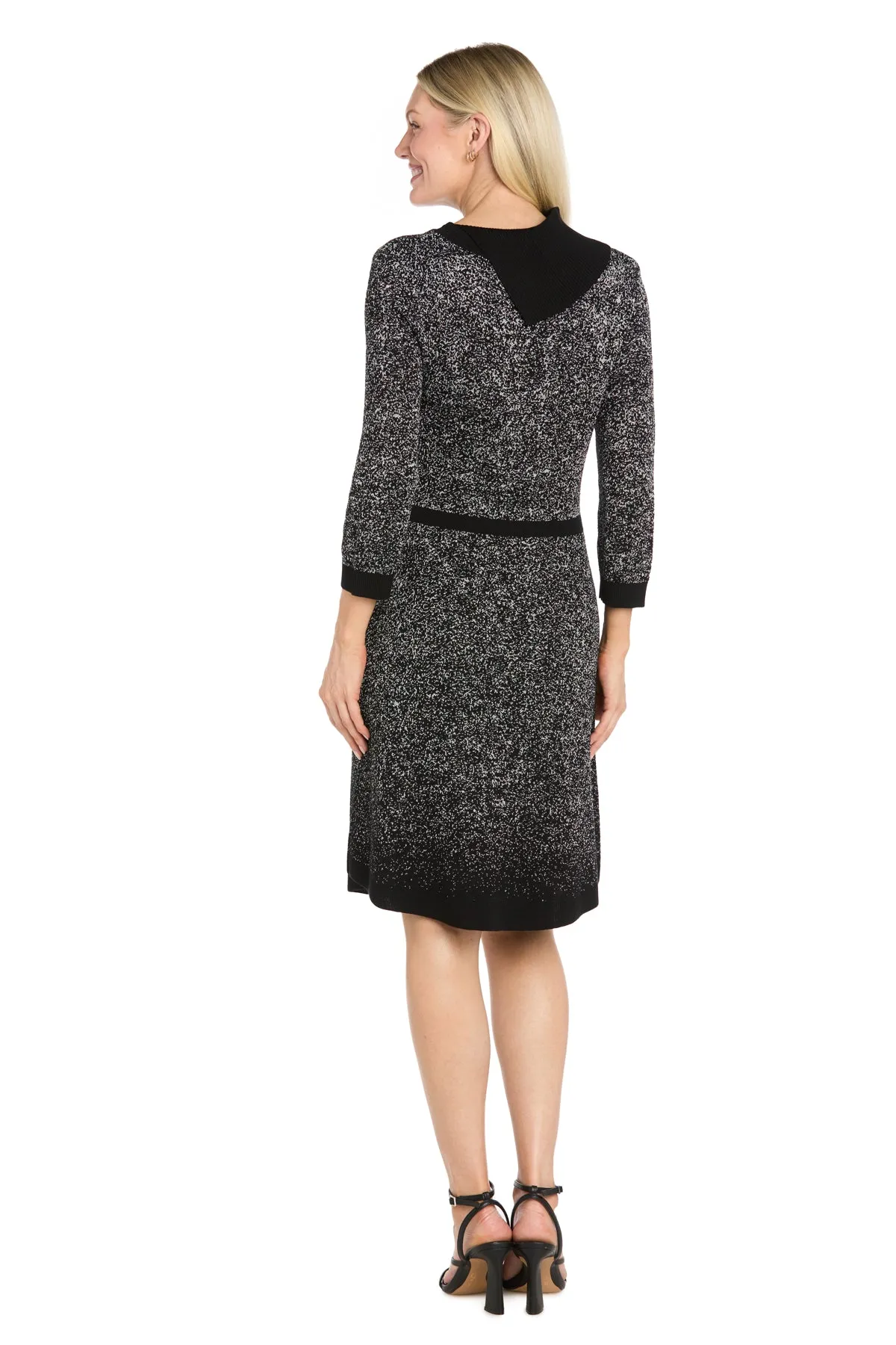 Asymmetric Neck Metallic Knit Dress sold by R&M Richards product image thumbnail 2