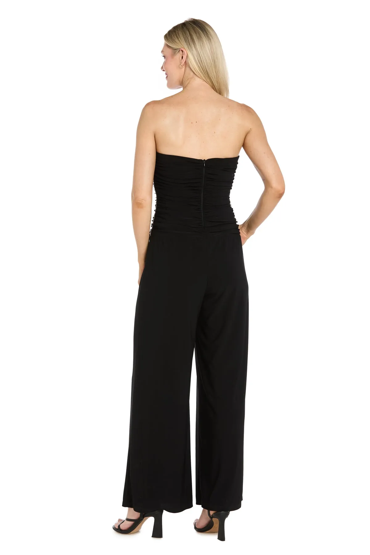 Strapless Ruched Wide-Leg Jumpsuit sold by R&M Richards product image thumbnail 2