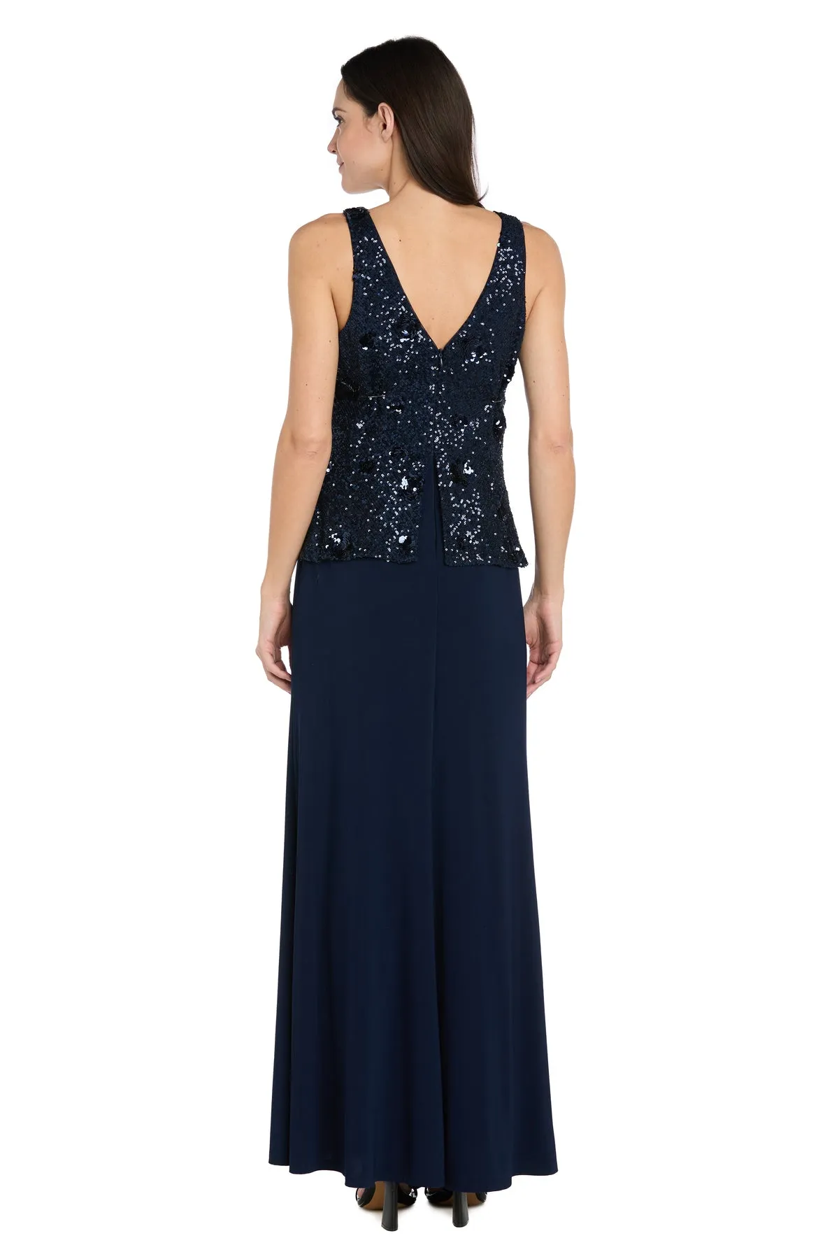 Sequin Embroidered Bodice Gown with Side Ruching sold by R&M Richards product image thumbnail 2