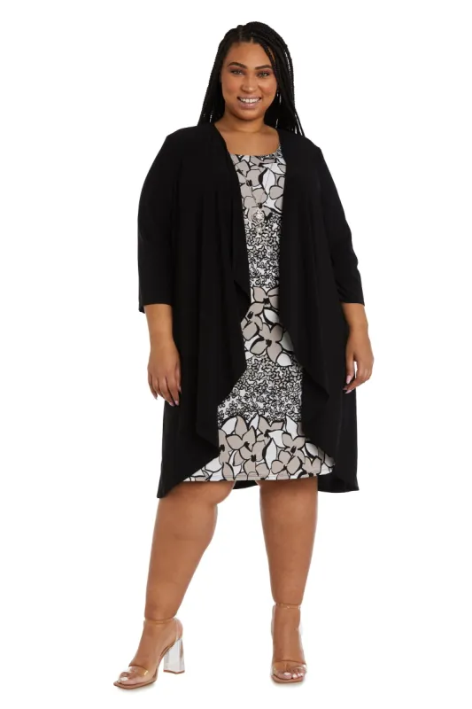 Puff Print Jacket Dress - Plus sold by R&M Richards