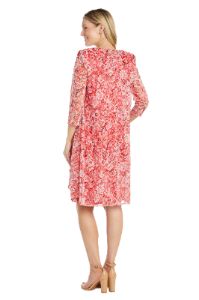 Daytime Puff Print Jacket Dress with Detachable Necklace - Petite sold by R&M Richards