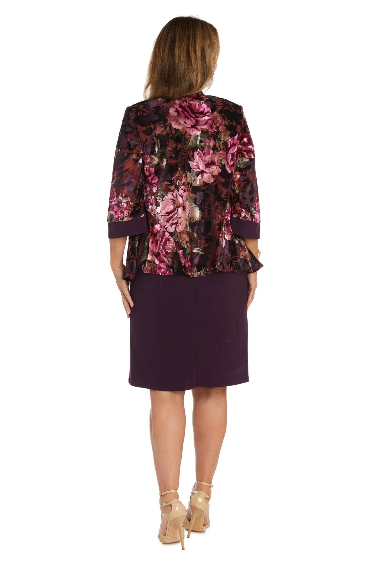 Two-Piece Velvet Jacket and Dress Set - Petite sold by R&M Richards product image thumbnail 2