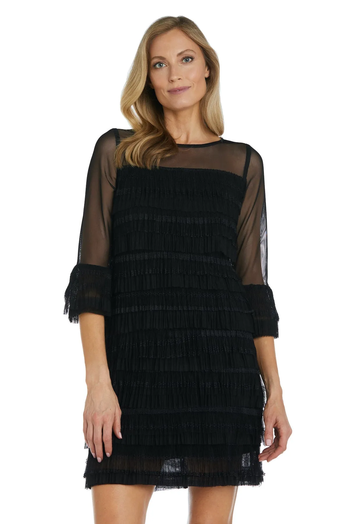 Mini Black Ruffle Dress - Petite sold by R&M Richards product image thumbnail 3