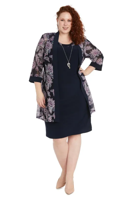 Sheer Mystical Patterned Jacket Dress - Plus sold by R&M Richards