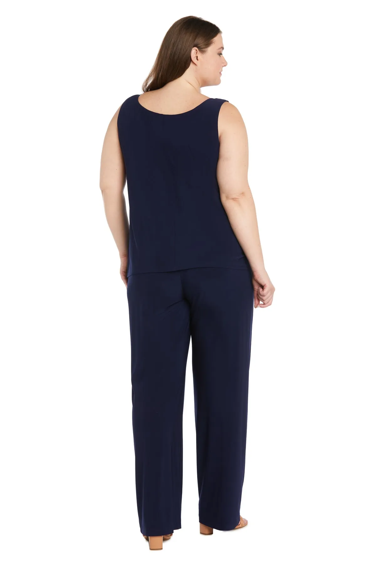 Delicate Floral Blossom Embroidered Pantsuit - Plus sold by R&M Richards product image thumbnail 4