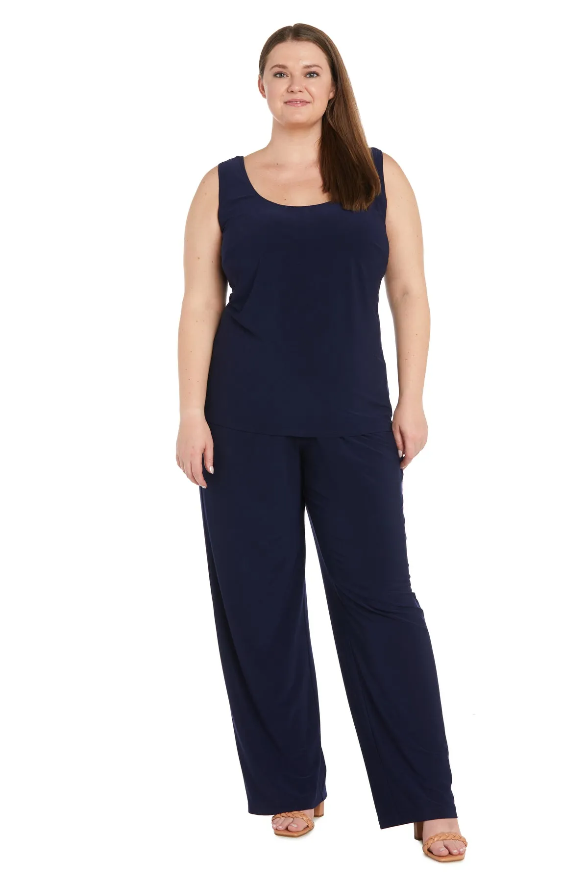 Delicate Floral Blossom Embroidered Pantsuit - Plus sold by R&M Richards product image thumbnail 3