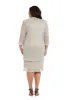 Metallic Sleeveless Dress with Matching Draped Cardigan - Plus sold by R&M Richards