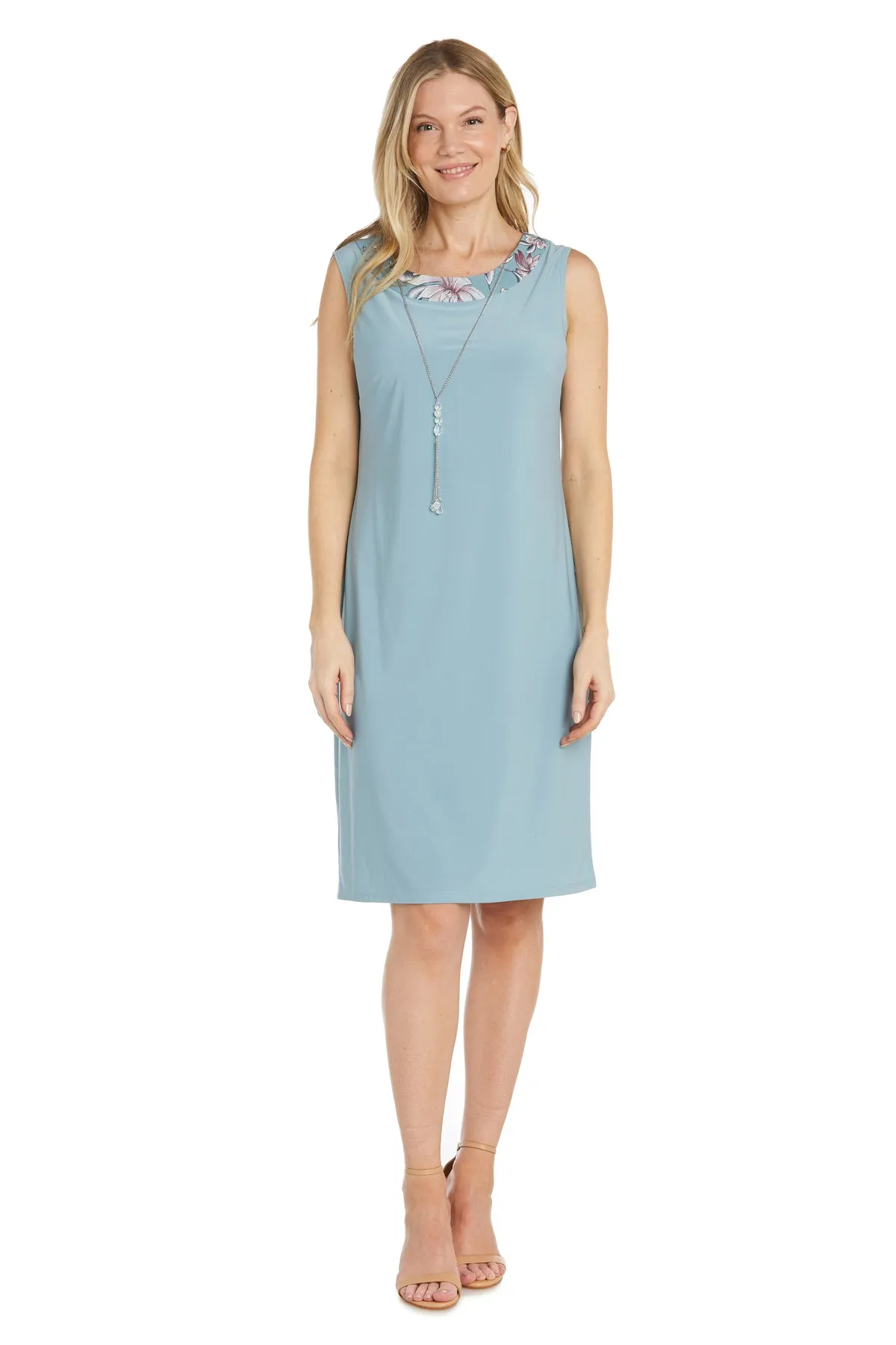 Daytime Floral Printed Jacket Dress With Detachable Necklace sold by R&M Richards product image thumbnail 3