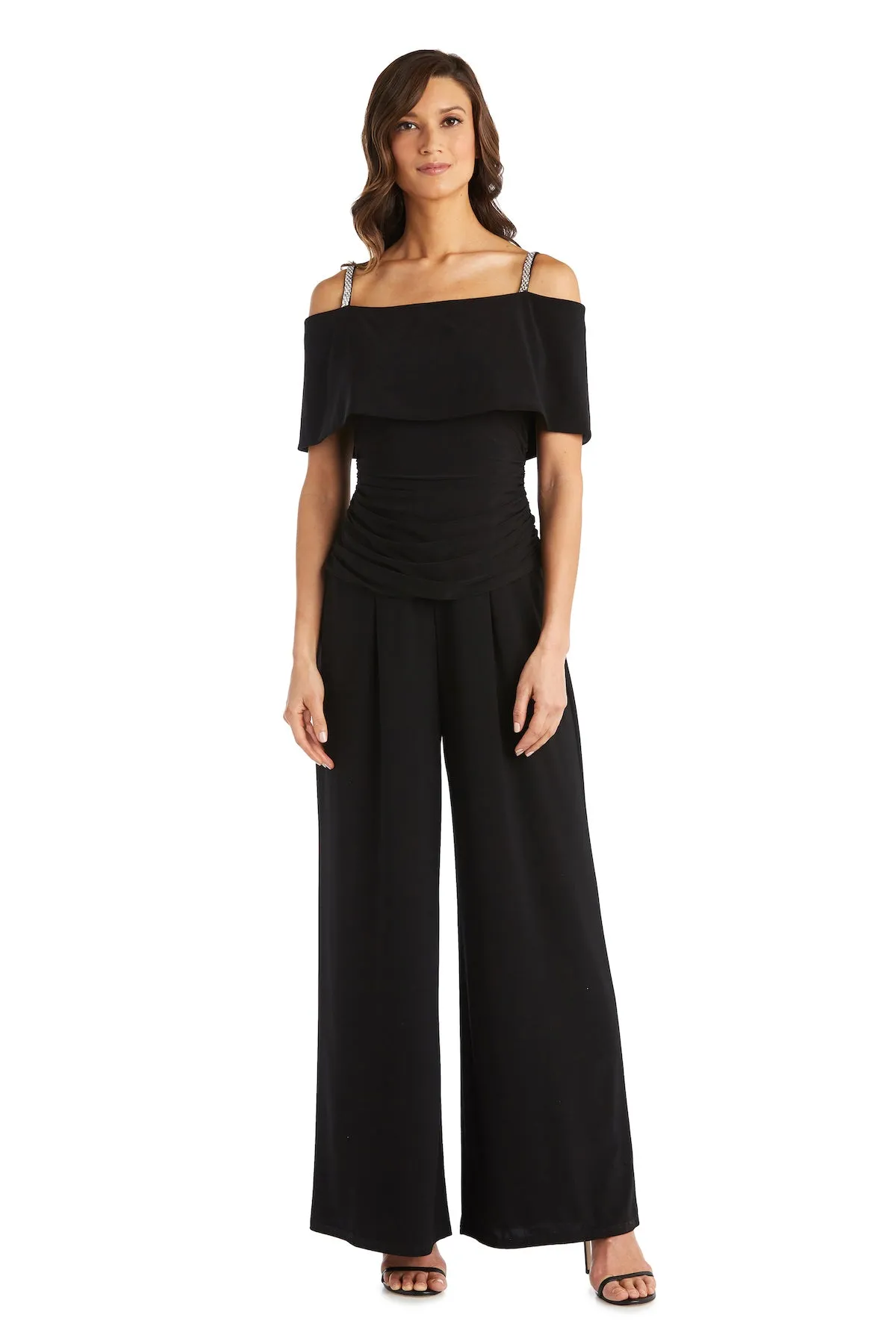 Off the Shoulder Jumpsuit with Ruched Bodice sold by R&M Richards product image thumbnail 3