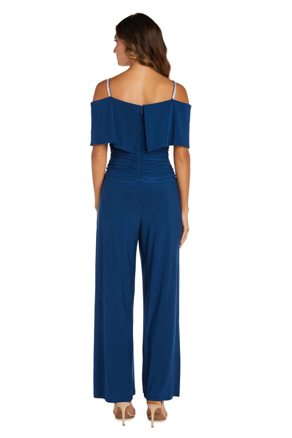 Off the Shoulder Jumpsuit with Ruched Bodice sold by R&M Richards product image thumbnail 2