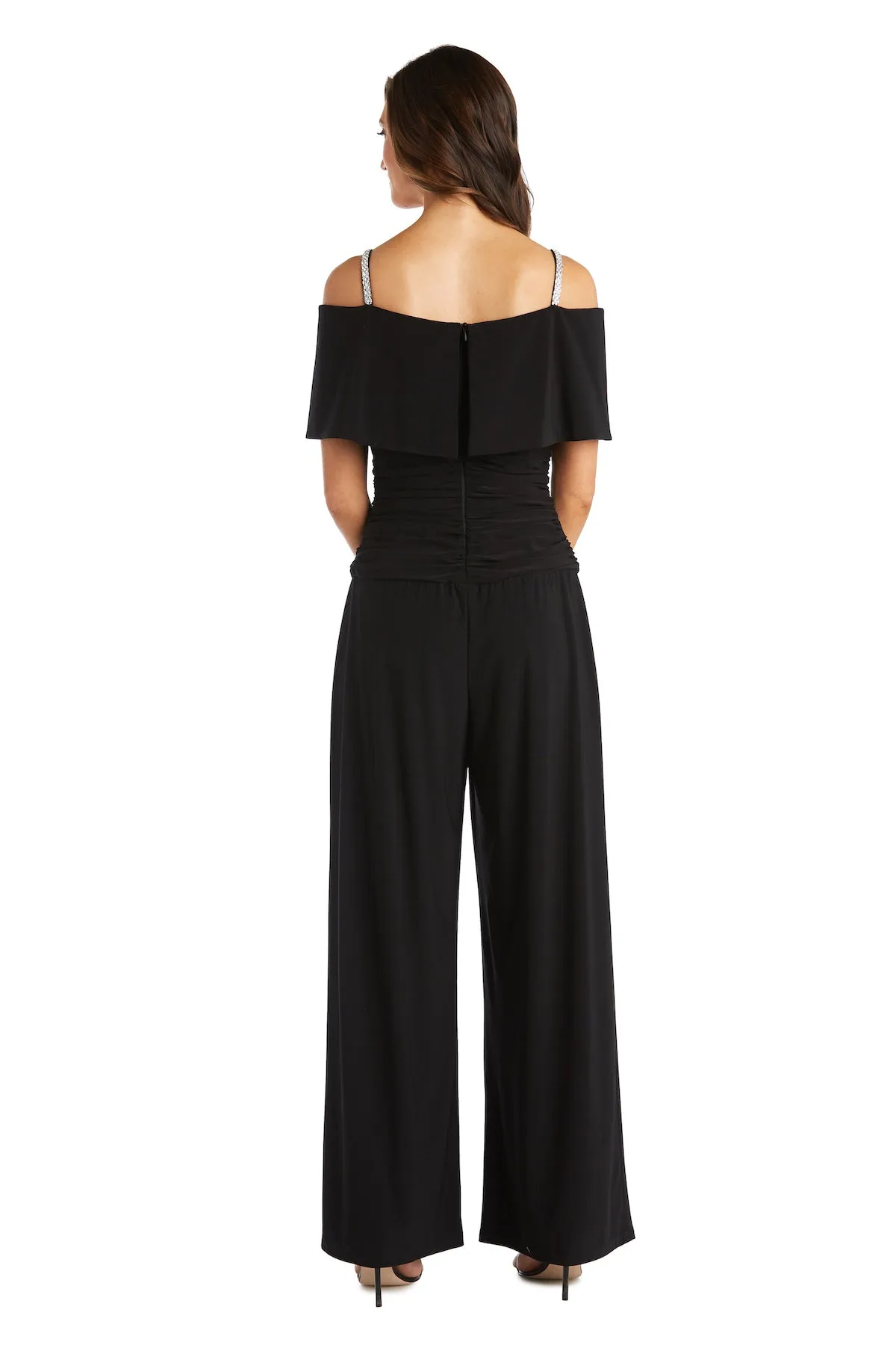Off the Shoulder Jumpsuit with Ruched Bodice sold by R&M Richards product image thumbnail 4