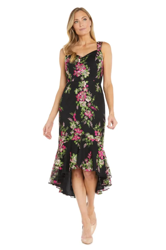 Floral Embroidered High-Low Tulip Dress sold by R&M Richards