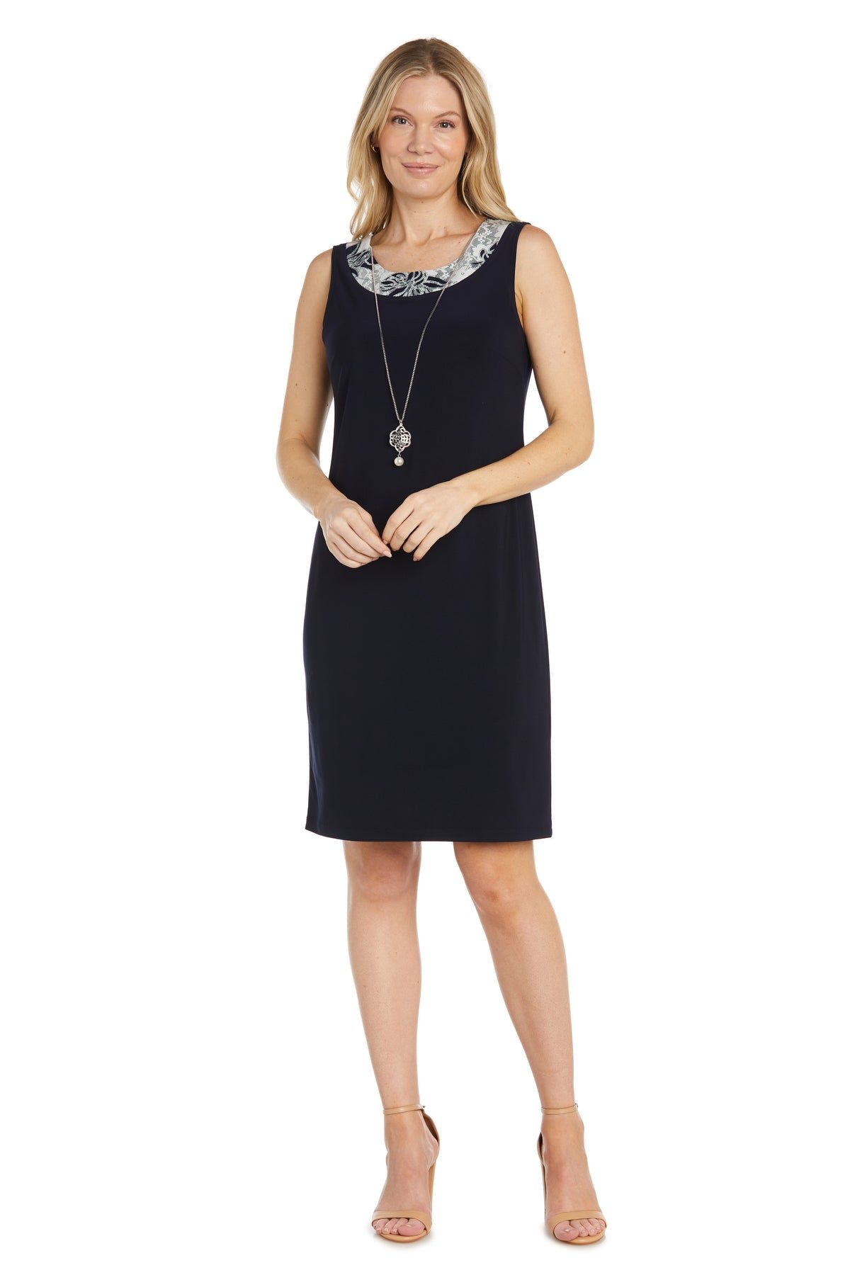 Laced Jacket Dress With Feather Contrast Print sold by R&M Richards product image thumbnail 3