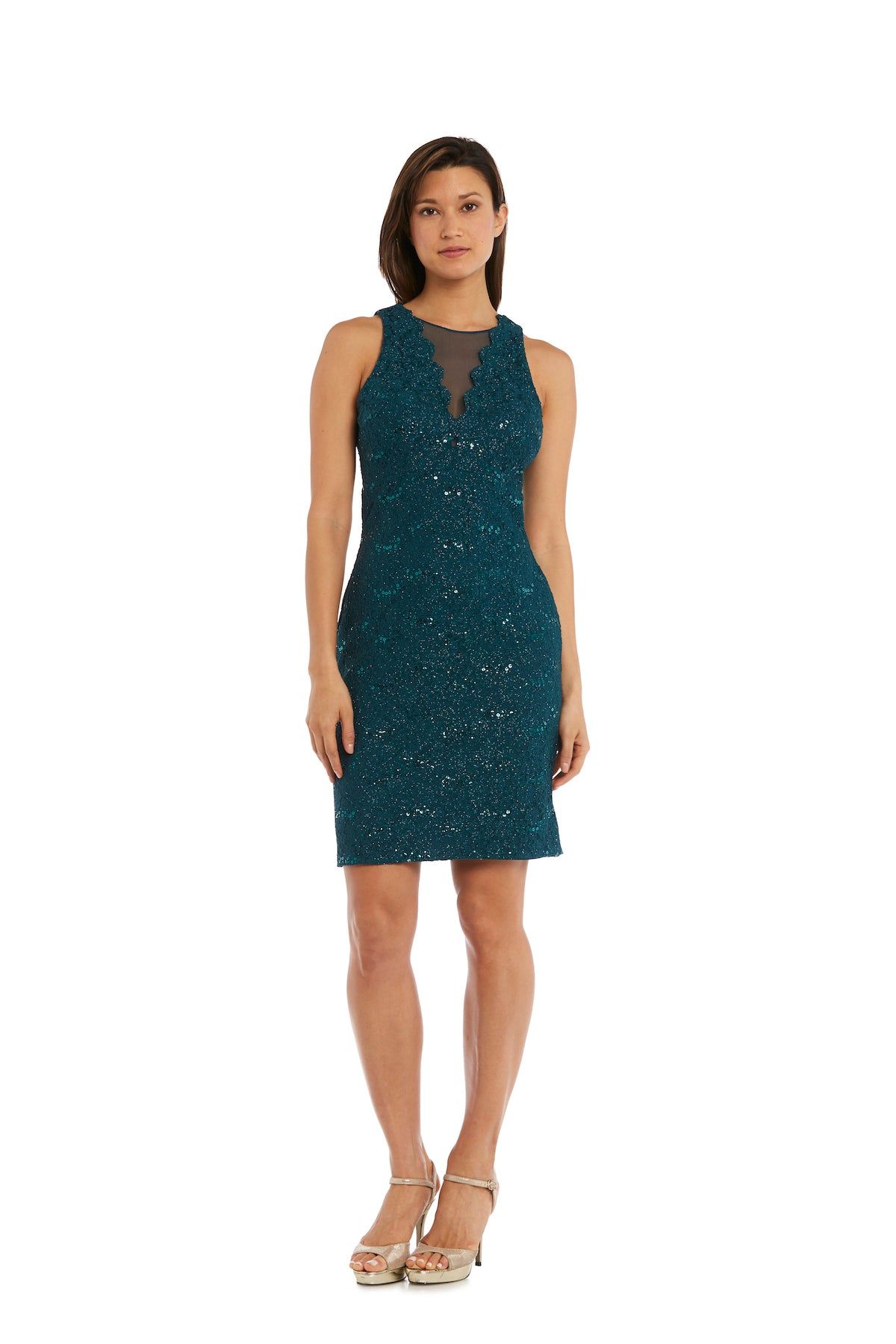 Nightway Short Lace Cocktail Dress sold by R&M Richards product image thumbnail 3