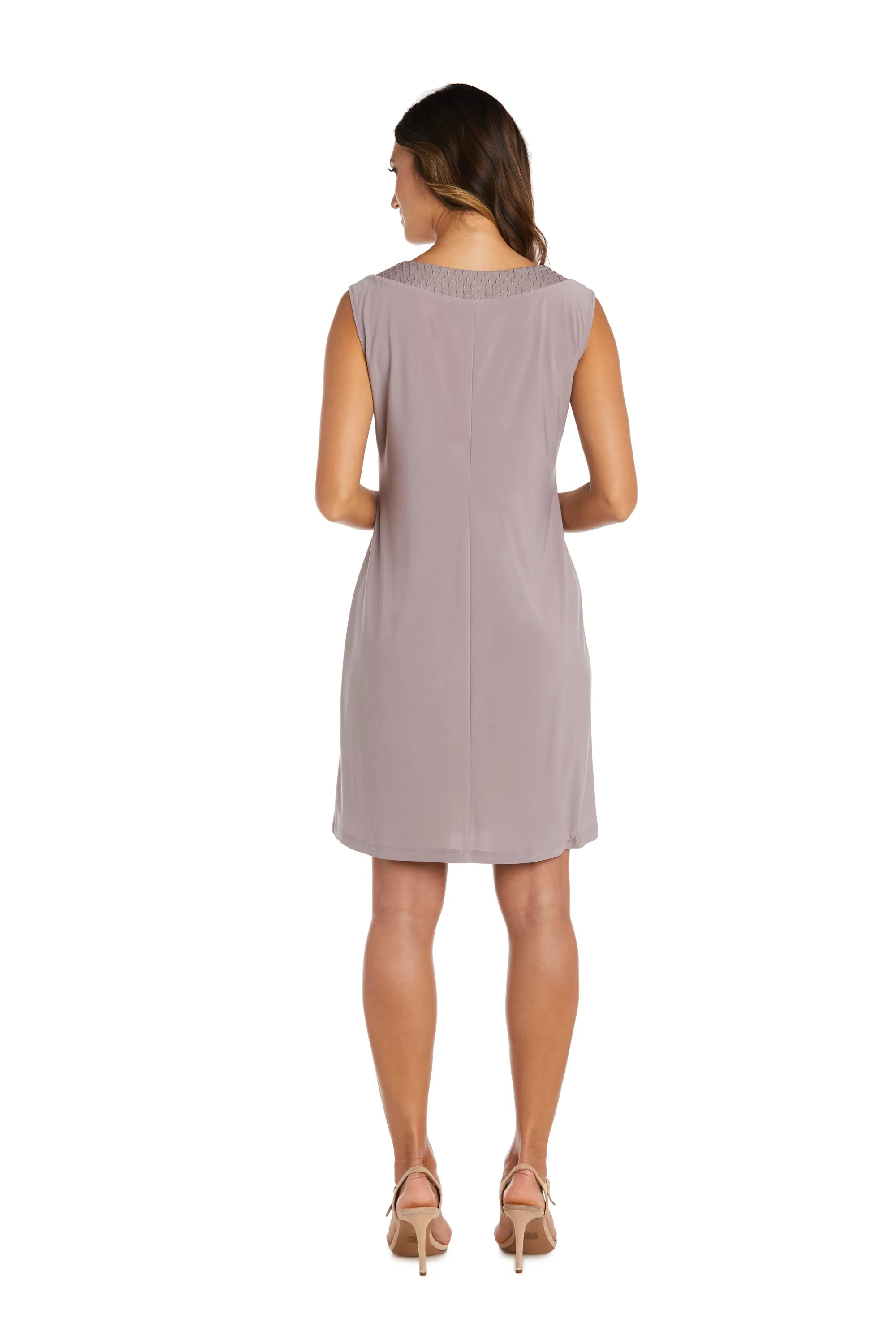 Jacket Dress with Textured Detail and Sheer Inserts - Petite sold by R&M Richards product image thumbnail 4