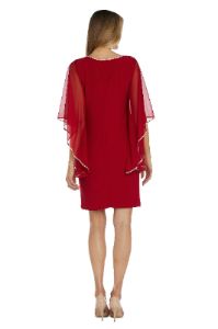 Short Sheath Dress with Chiffon Butterfly Sleeves sold by R&M Richards