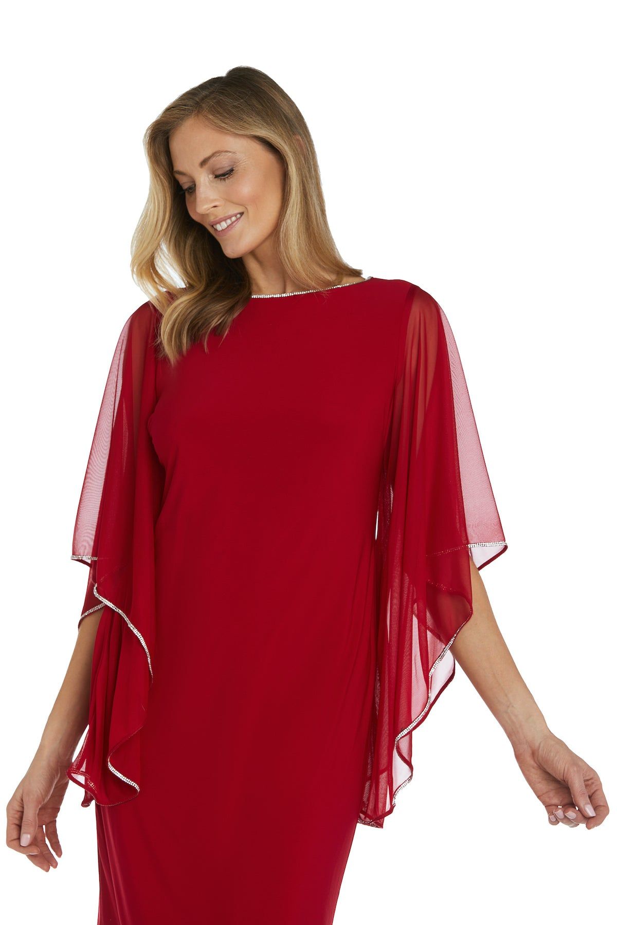 Short Sheath Dress with Chiffon Butterfly Sleeves sold by R&M Richards product image thumbnail 9