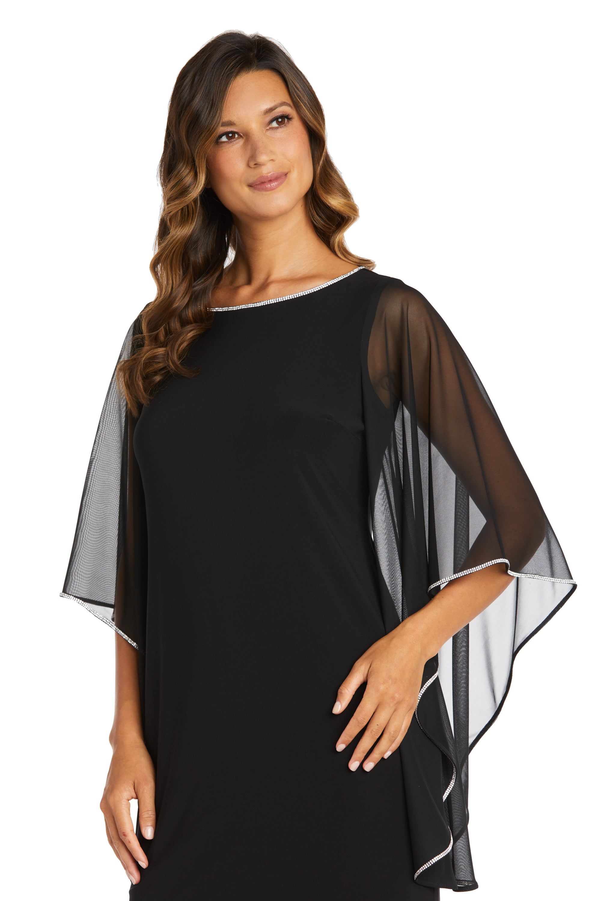 Short Sheath Dress with Chiffon Butterfly Sleeves sold by R&M Richards product image thumbnail 3