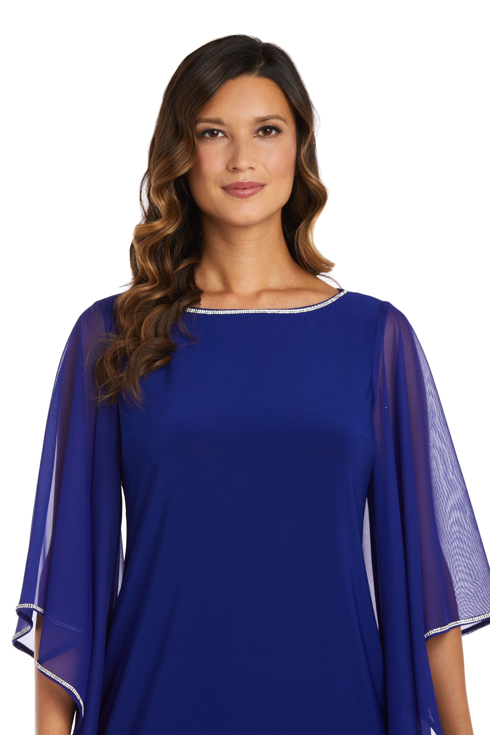 Short Sheath Dress with Chiffon Butterfly Sleeves sold by R&M Richards product image thumbnail 6