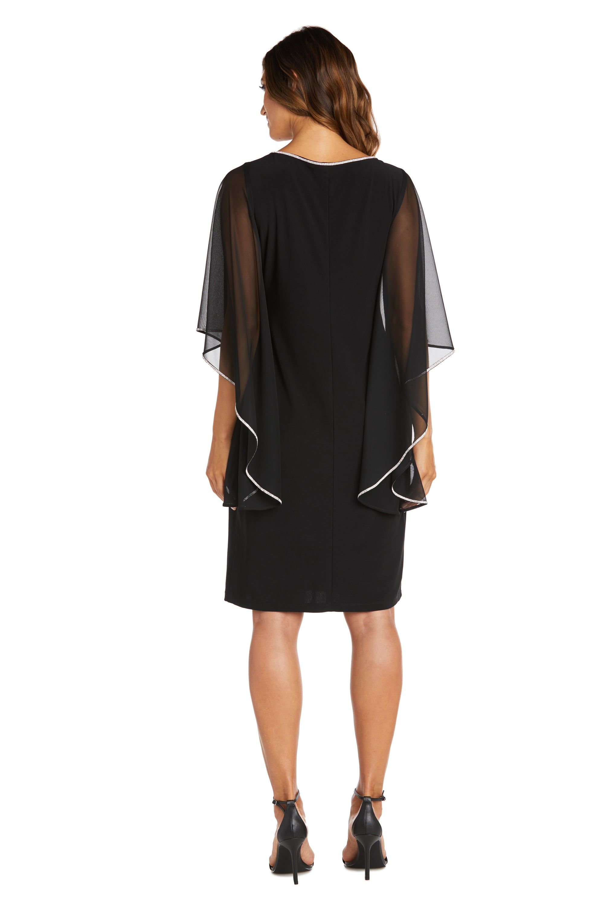 Short Sheath Dress with Chiffon Butterfly Sleeves sold by R&M Richards product image thumbnail 2