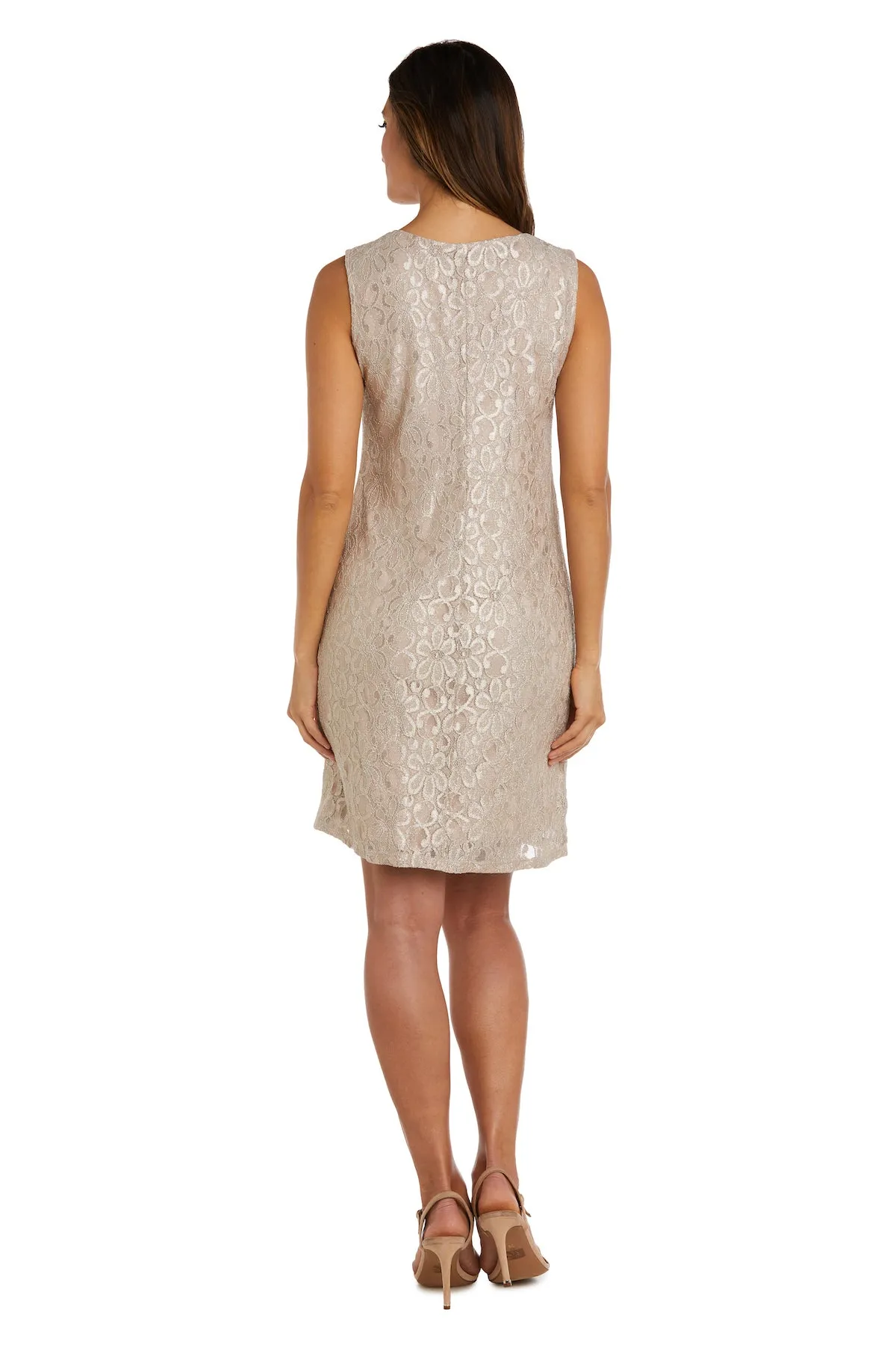 Lace Shift Dress with Pearl Embellishment sold by R&M Richards product image thumbnail 4