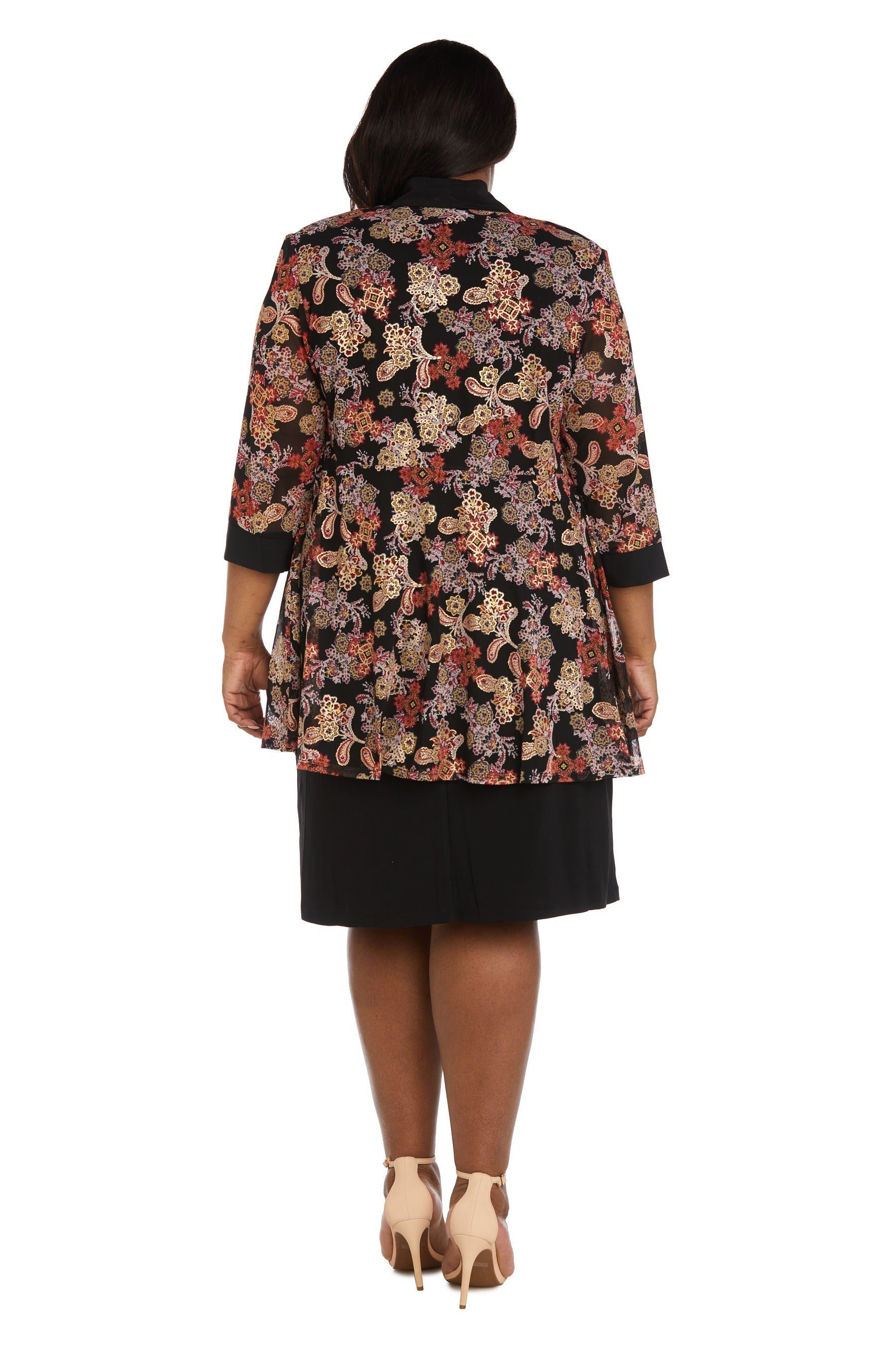 Two-Piece Printed Jacket and Dress Set - Plus sold by R&M Richards product image thumbnail 2
