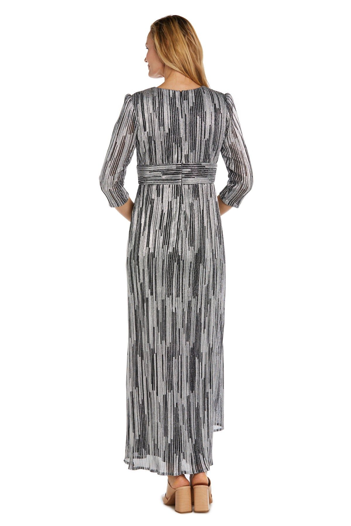 Long V-Neck Metallic Dress sold by R&M Richards product image thumbnail 2