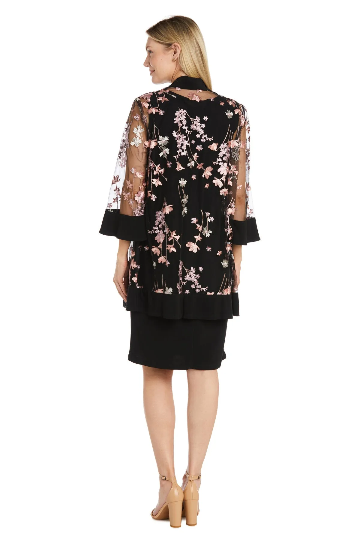 Floral Embroidered Mesh Jacket Dress - Petite sold by R&M Richards product image thumbnail 2