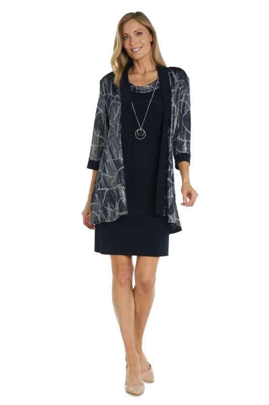 Two-Piece Print Foil and Ity Jacket Dress - Petite sold by R&M Richards