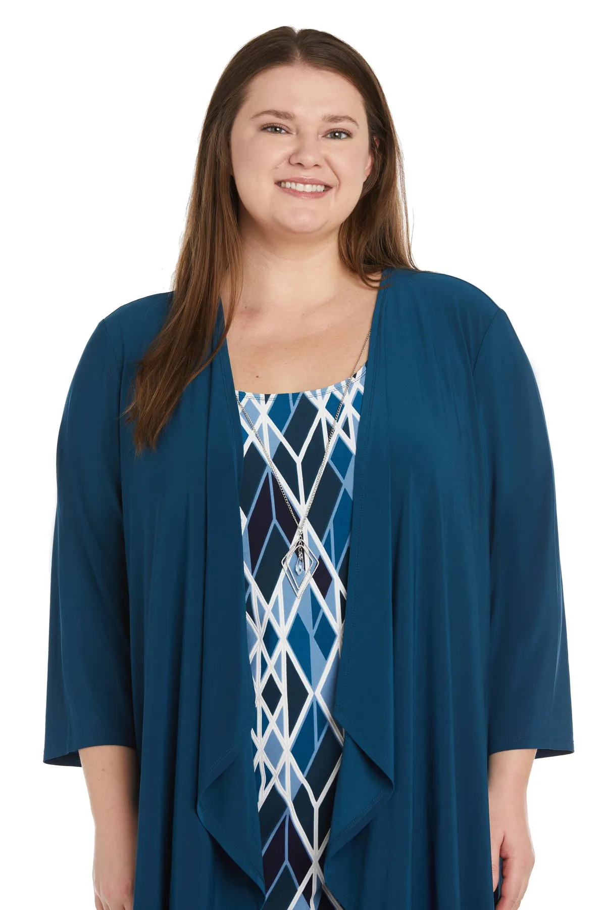 Puff Print Jacket Dress - Plus sold by R&M Richards product image thumbnail 5