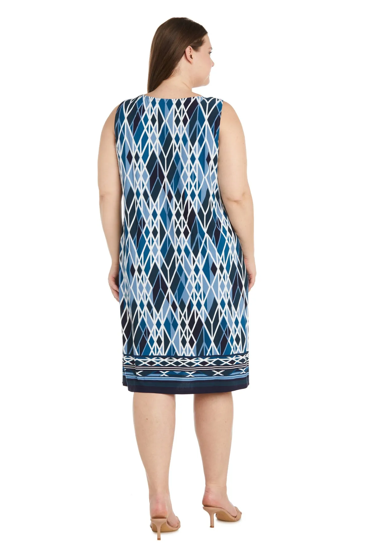 Puff Print Jacket Dress - Plus sold by R&M Richards product image thumbnail 4