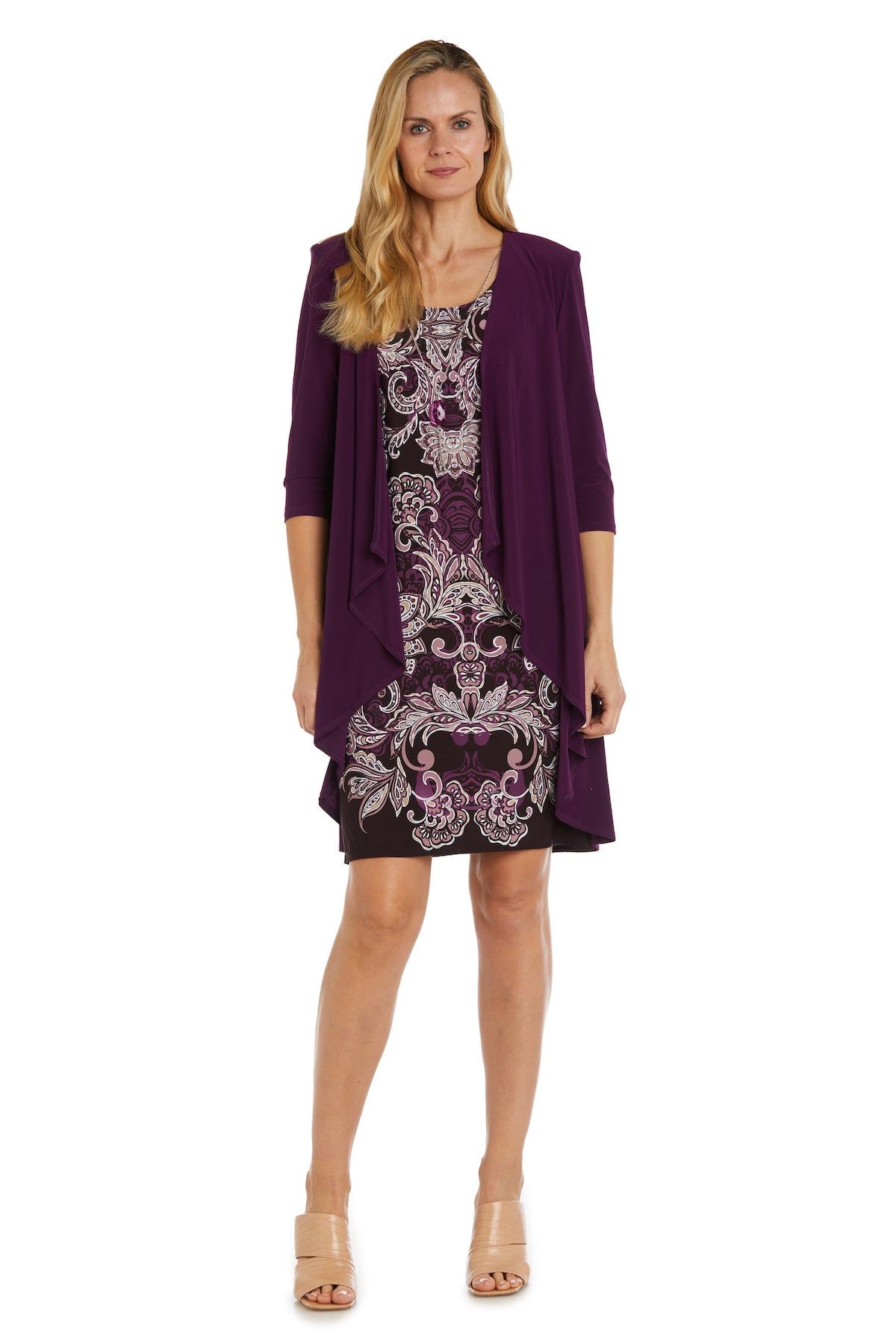 Two-Piece Puff Print Ity Jacket Dress sold by R&M Richards