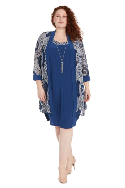 Circular Patterned Jacket Dress - Plus sold by R&M Richards