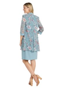 Daytime Floral Printed Jacket Dress With Detachable Necklace - Petite sold by R&M Richards
