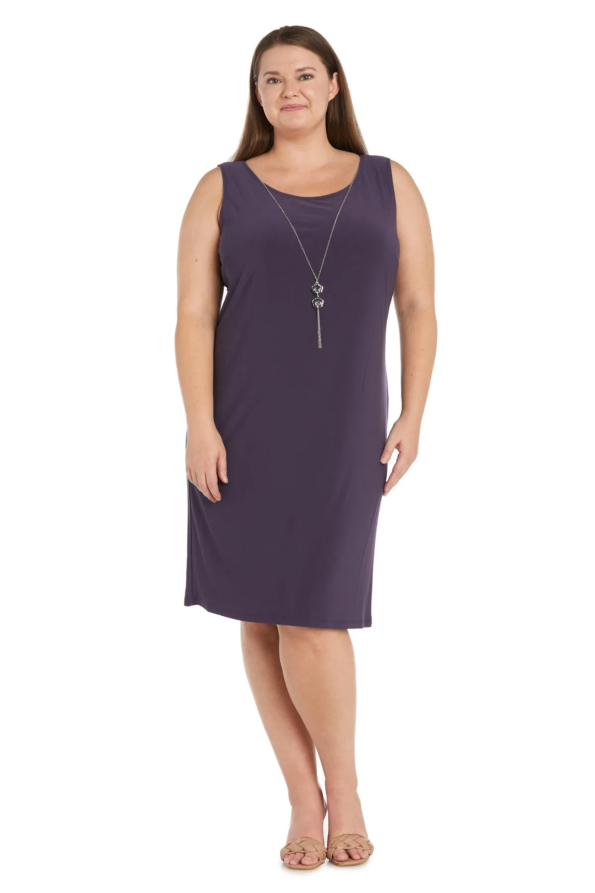 Floral Dress and Jacket Set with Built In Necklace - Plus sold by R&M Richards product image thumbnail 3