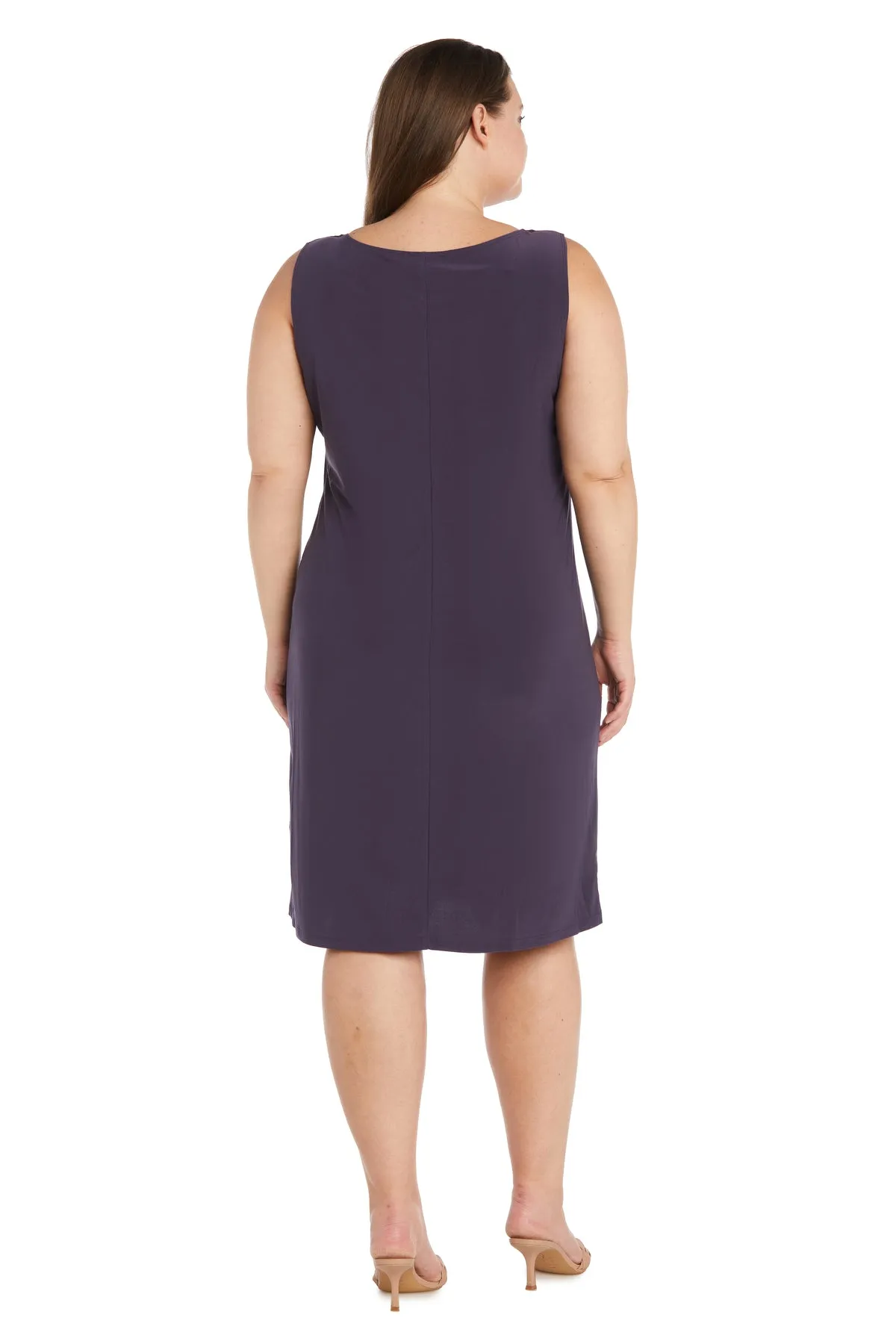 Floral Dress and Jacket Set with Built In Necklace - Plus sold by R&M Richards product image thumbnail 4