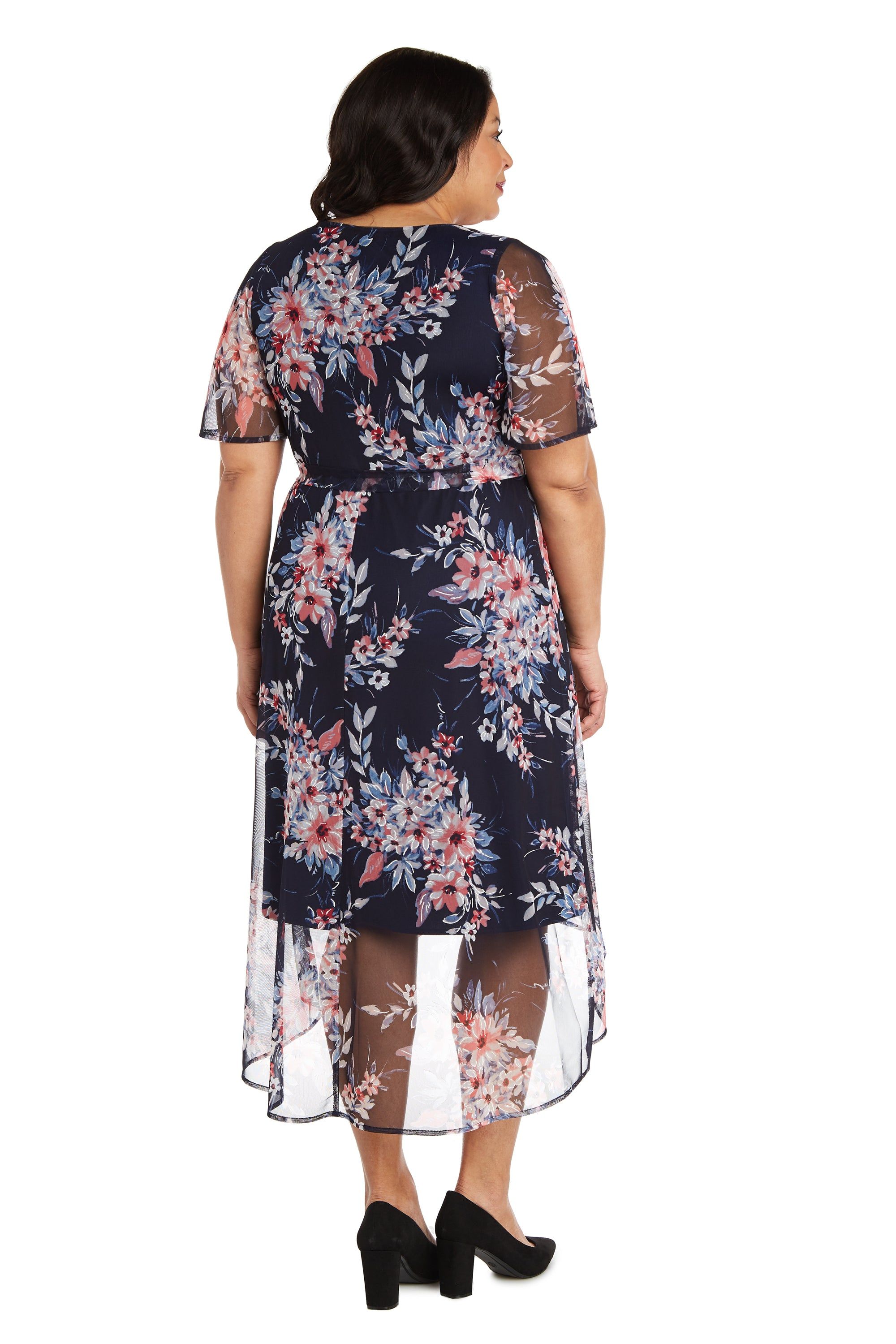 Power Mesh High-Low Dress - Plus sold by R&M Richards product image thumbnail 2