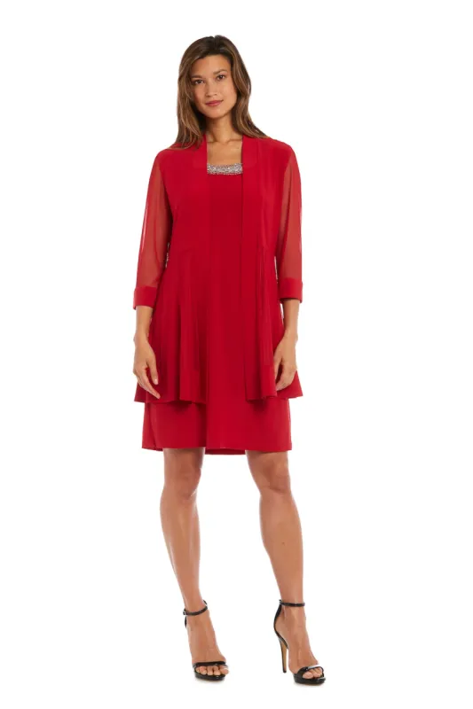 Jacket Dress With Beaded Neckline and Soft Jacket sold by R&M Richards