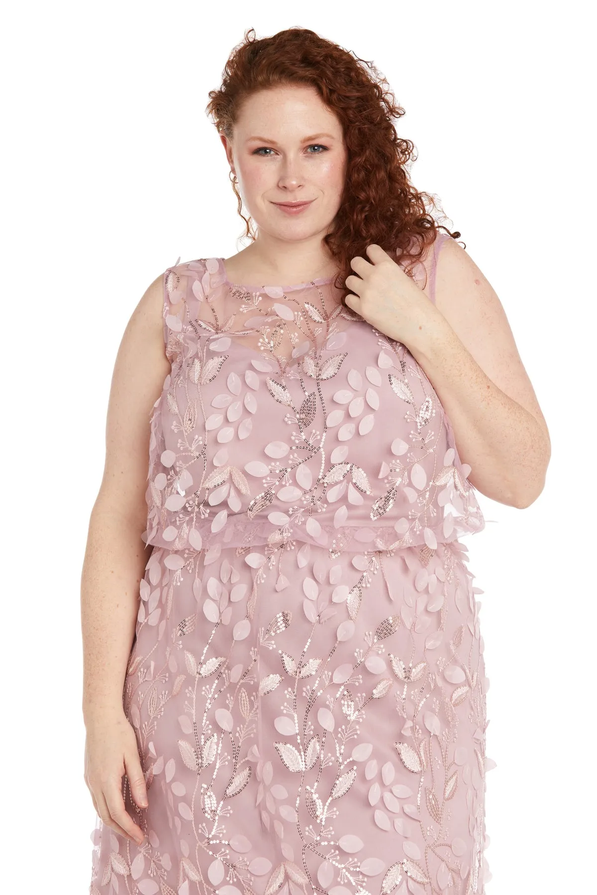 3D Halter Floral Gown- Plus sold by R&M Richards product image thumbnail 3