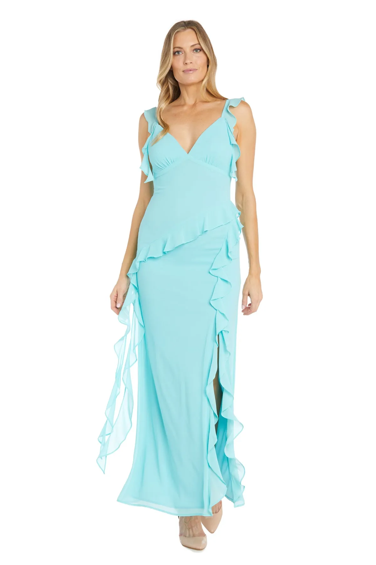 Ruffle Chiffon Maxi Dress sold by R&M Richards product image thumbnail 4