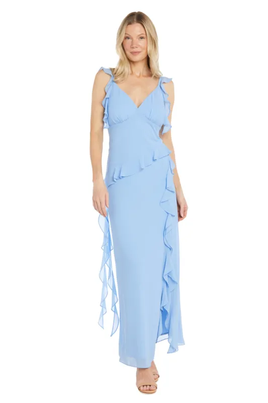 Ruffle Chiffon Maxi Dress sold by R&M Richards