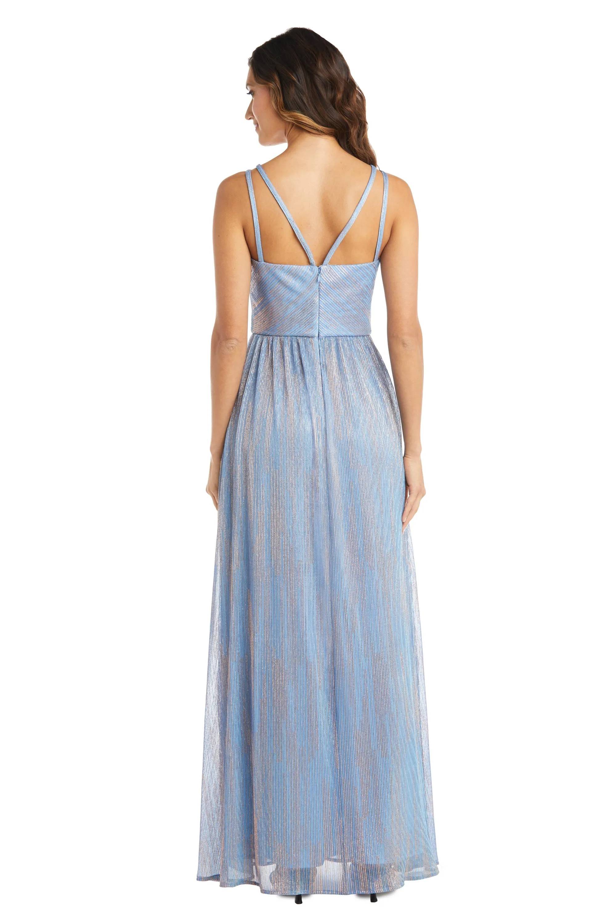Nightway Long Shimmer Gown with Double Straps - Petite sold by R&M Richards product image thumbnail 2