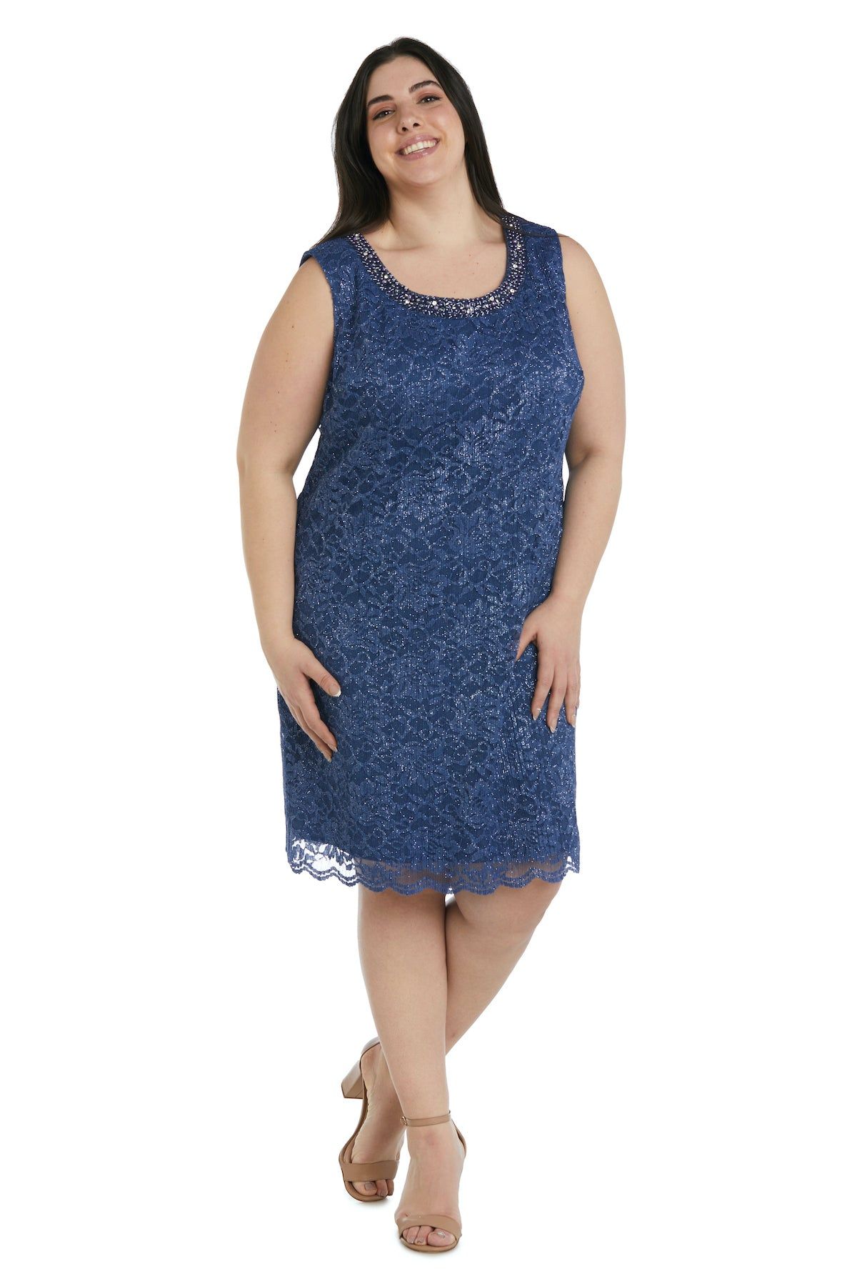 Sparkle Lace Jacket Dress - Plus sold by R&M Richards product image thumbnail 3