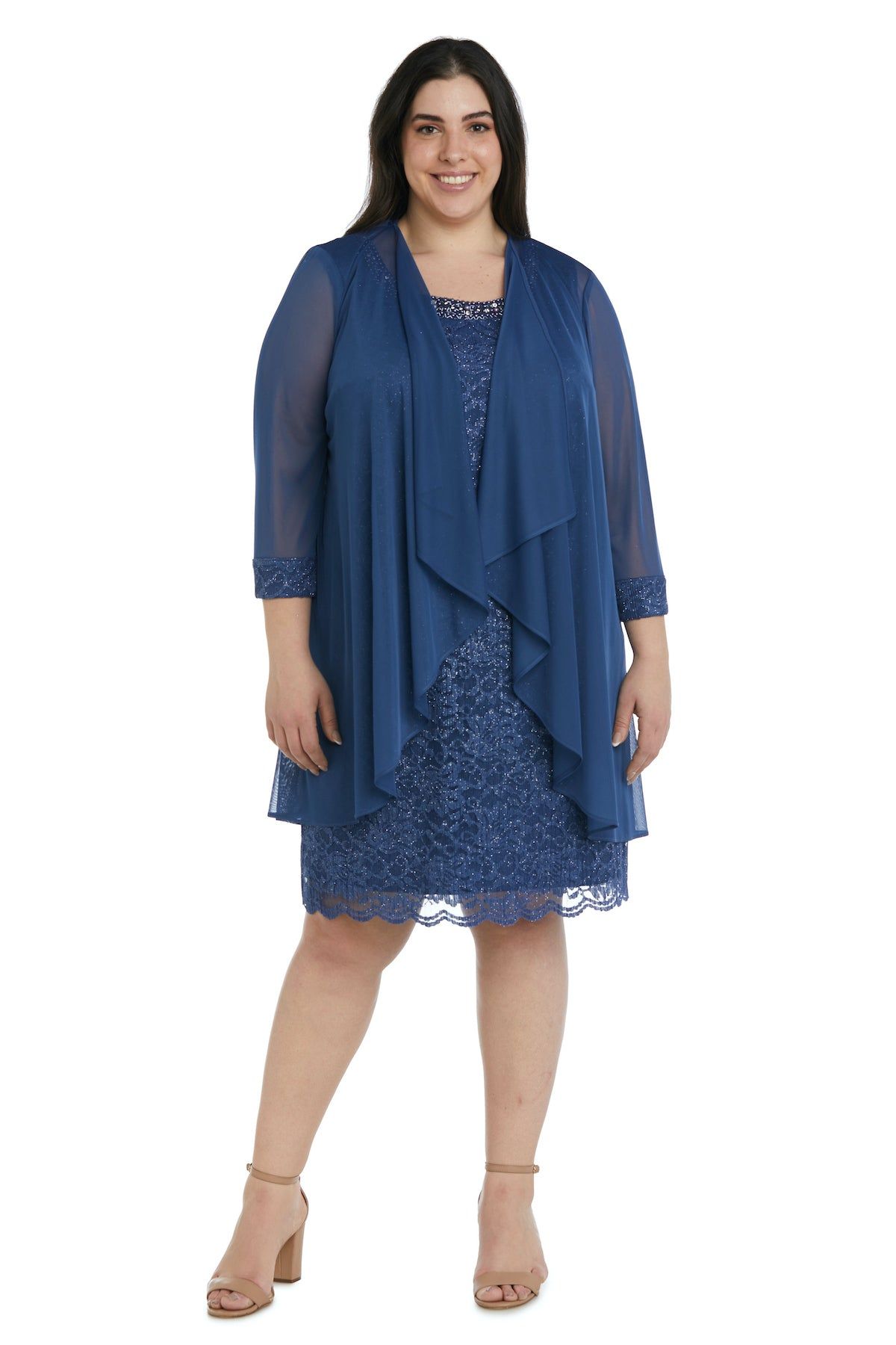 Sparkle Lace Jacket Dress - Plus sold by R&M Richards