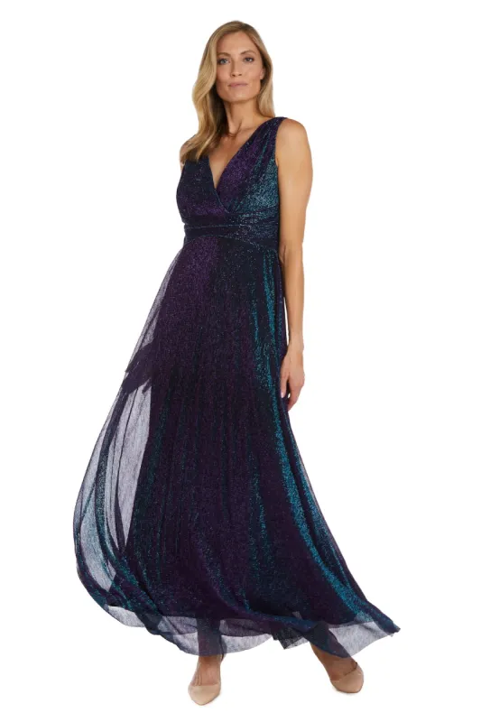 Sculpt Waist Iridescent Two Toned Metallic Gown sold by R&M Richards